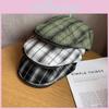 Винтажная клетчатая кепка с козырьком для женщин и мужчин, летняя шляпа от солнца из дышащего хлопка