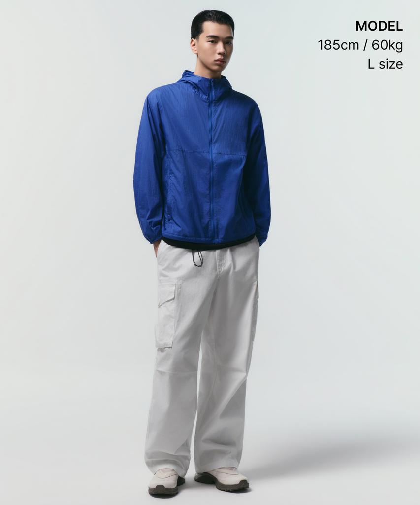 Musinsa Standard [City Leisure] Lightweight Packable Windbreaker Jacket [Blue]