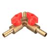 5/16" Brass Y 3-Way Shut off Ball Valve 8mm Fitting Hose Barb Fuel Gas Clamp Tee