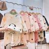 Autumn Winter Children Girls 2PCS Pajamas Clothes Set Cartoon Printed Flannel Soft Baby Girl Tops Suit Thicken Warm Pant Outfits