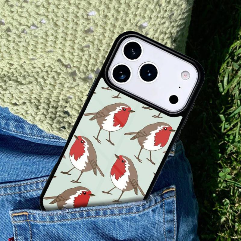 Robins Bird Phone Case For iPhone 17 AIR 16 Pro Max 15 14 Pro 11 12 13 Shockproof Silicone Cover