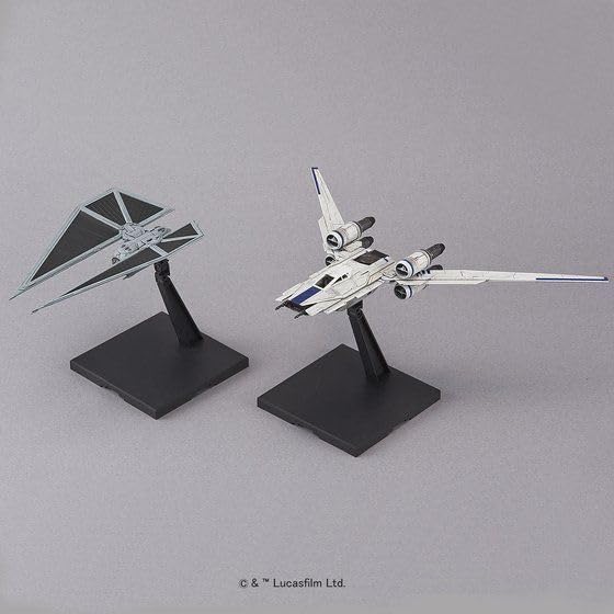 Пластиковая модель истребителя Tie Striker из вселенной BANDAI SPIRITS Star Wars в наборе 1/144 U-Wing с цветовой кодировкой (Новая версия)