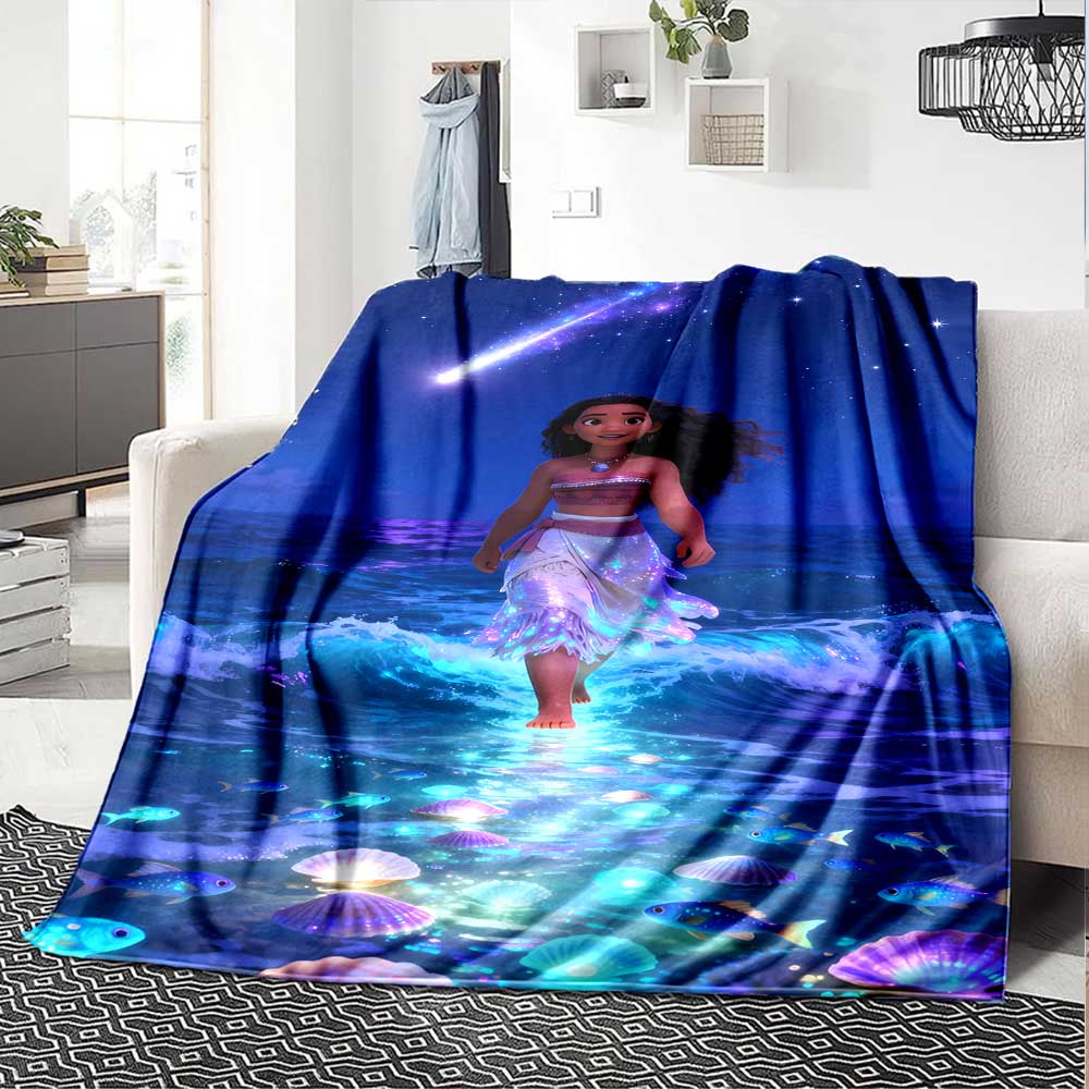 Moana Journey Blanket Blanket Versatile for Sofa Sofa Couch Office Bed Picnics Modern Style Gifts For Family Or Friends Y5