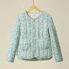 Winter Outer Wear Small Cotton-padded Jacket with Floral Lining for Women, Warm Cotton-padded Tops