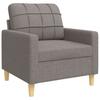 3 Piece Sofa Set Taupe Fabric