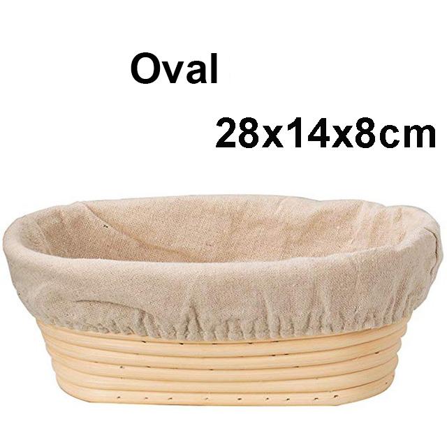 Rattan Bread Proofing Basket Natural Oval Rattan Wicker Dough Fermentation Sourdough Bread Basket