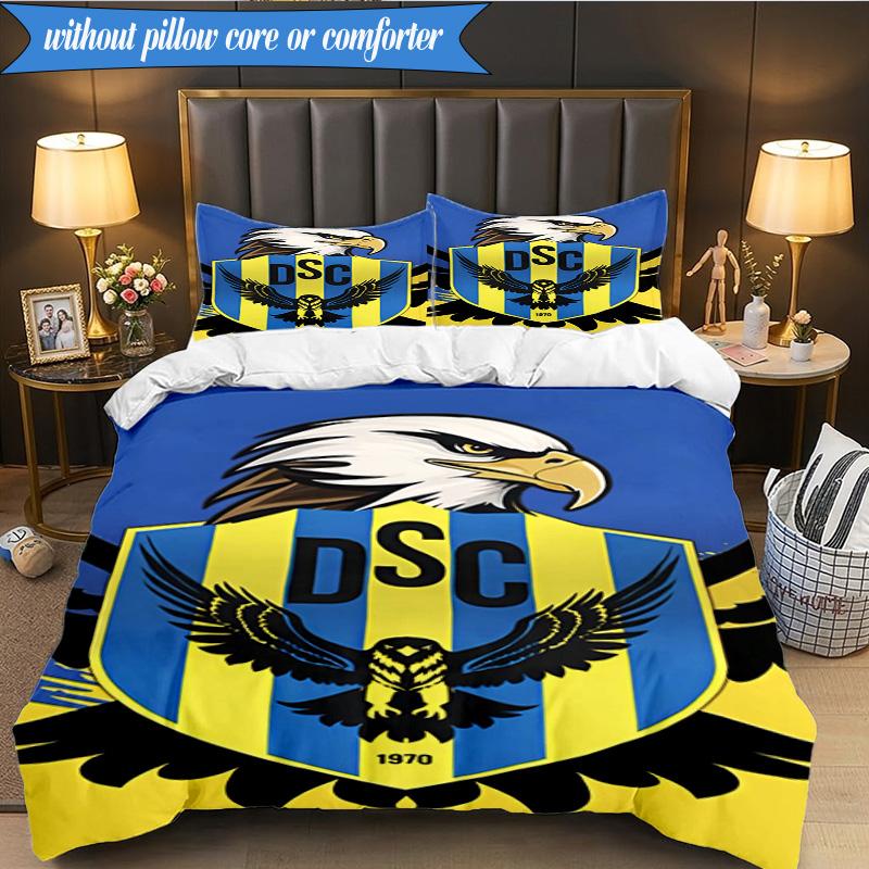 3PCS Duhok Sports Club Emblem Bedding Set 2D Printing (Includes 1 Duvet Cover + 2 Pillowcases Coreless), Bedroom decor,Fan gift