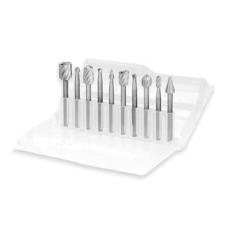 Набор из 10 шт. фрез HSS для роторной дрели, инструменты для заусенцев, резка дерева, DIY фрезерование, резьба, электрическая шлифовальная головка, гравировальный инструмент