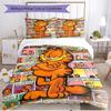 3pcs Duvet Cover Set (1*Duvet Cover + 2*Pillowcase, Without Core), Garfield Print Soft All‑Season Bedding Set, Home Bedroom Decor Gift