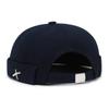 Hip Hop Dome Melon Cap Metal X Logo Brimless Skullies Cap Fashion Docker Cap  Outdoor