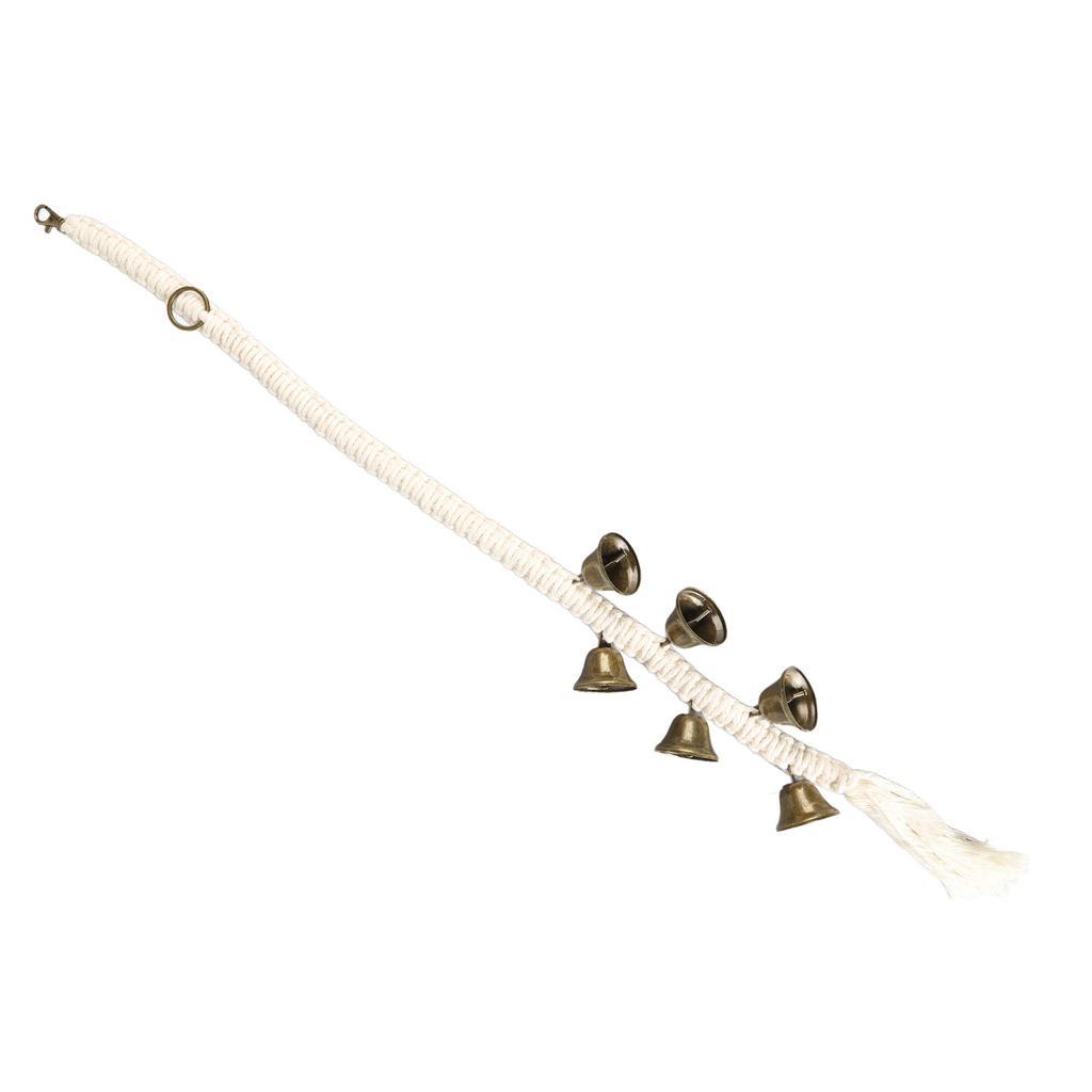 Подвесной хлопковый веревочный колокольчик для куклы, дрессировочные колокольчики для собак, ручная вязка, подвесной колокольчик для куклы, бронзовый