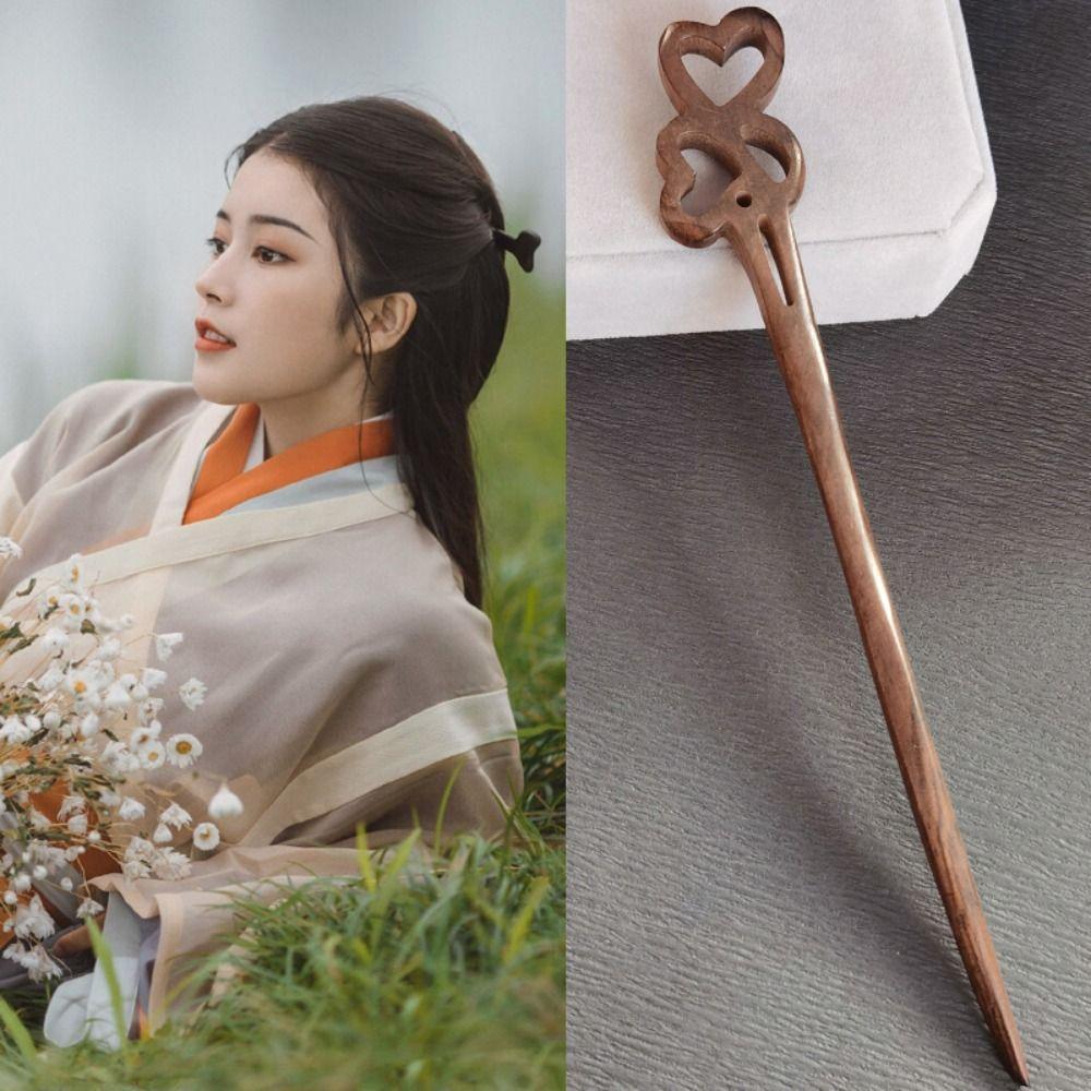Ethnic Style Wooden Hair Stick Tassel Hanfu Hairpin Retro   For Girl