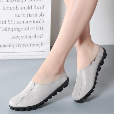 Женские кожаные туфли на плоской подошве. Удобные повседневные туфли на плоской подошве. Балетки. Мокасины.