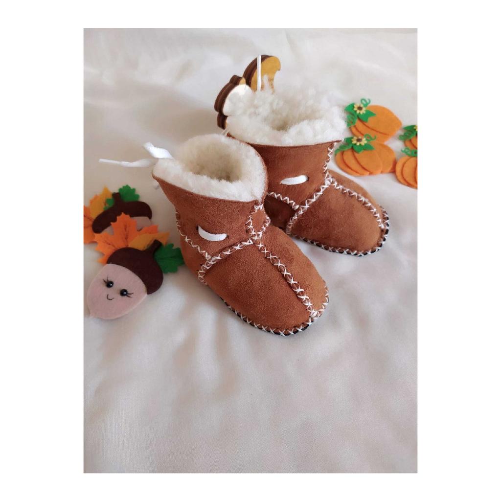 Детские пинетки из органической овечьей кожи, тапочки, детские сапоги, детская обувь