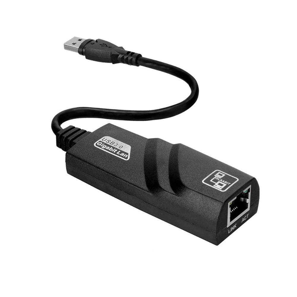 Черный USB 3.0 Gigabit Ethernet RJ45 1000 Мбит/с Сетевой адаптер для Windows PC Mac
