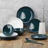 Zhi Shi Retro Peacock Green Bone China Tableware Set