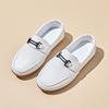 Boys' 2024 Spring/Autumn Soft Sole Leather Shoes for Kids - Shallow Mouth Casual One-Step Toe Shoes for Middle/Large Children