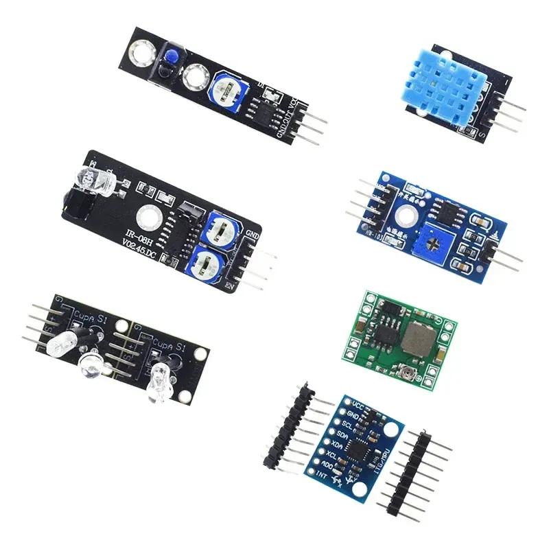 45 в 1 Модули датчиков 16 видов Стартовый набор для Arduino Raspberry Pi, лучше, чем 37 в 1 с коробкой DIY UNO R3 MEGA2560