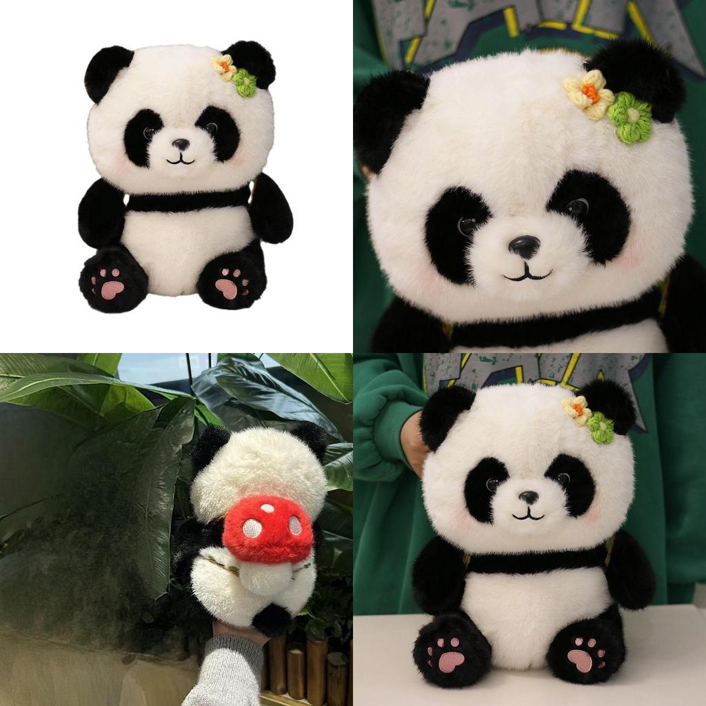Mahjong Panda Plush Toy Soft Cute Animal Stuffed Doll For Kid And Gift Giving
