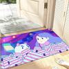 Doormat Flannel Floor Mat Bee and Puppycat Cat Indoor Foot Rug Fluffy Bedside Mats Corridor Water Absorbent Carpet Balcony Decor