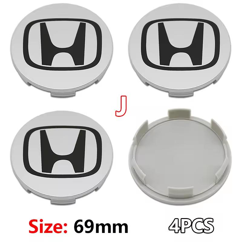 4Pcs/set 69mm 58mm Car Wheel Center Hub Caps Rims Cover Logo For Honda Civic Accord Fit CRV Jazz Odyssey Insight Legend HRV