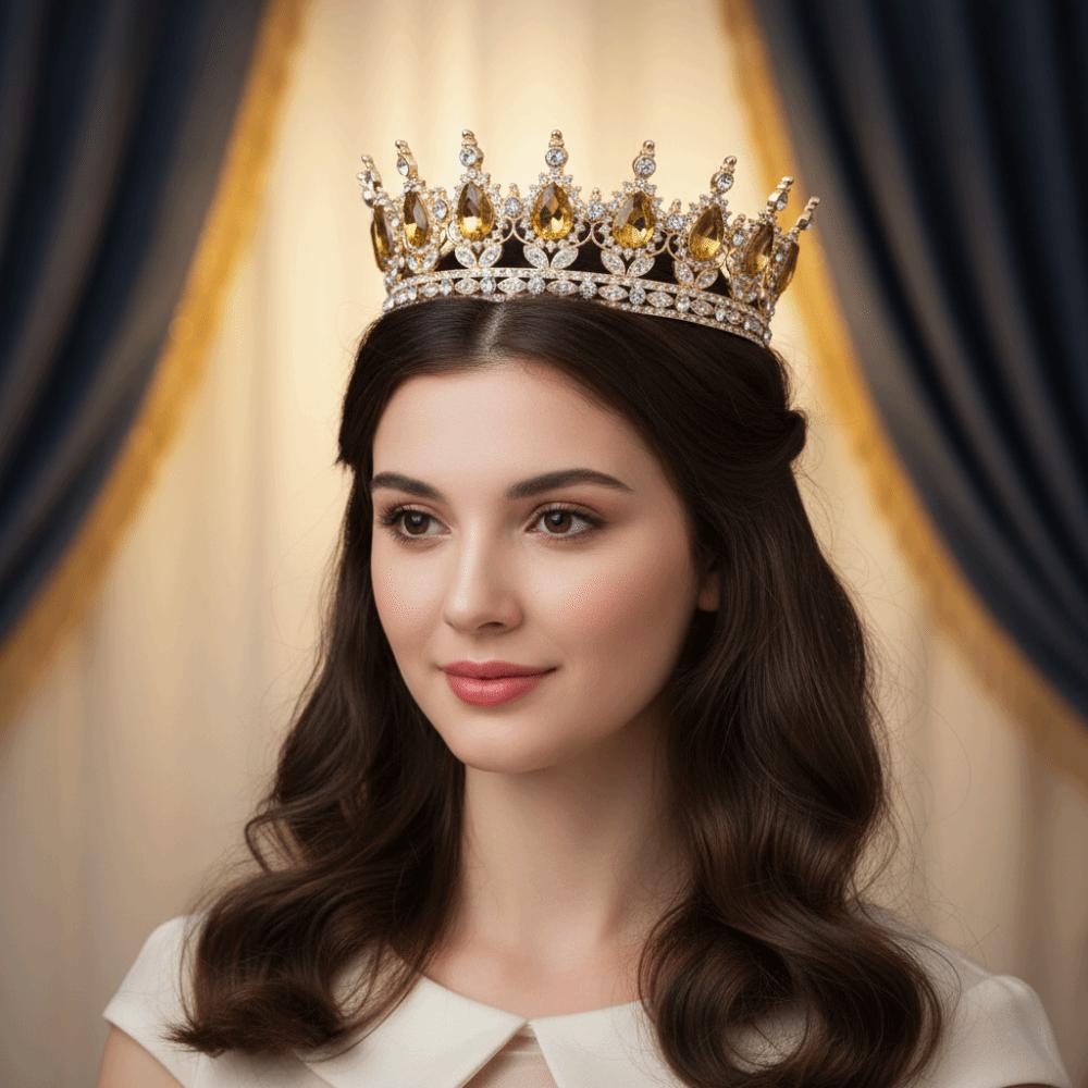 Elegant Bridal Tiara Vintage Crystal Headpieces King Rhinestone Wedding Crown Special Event