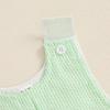 Baby Boy Striped Tank Romper Clover Embroidery Sleeveless Bodysuit Irish Clothes