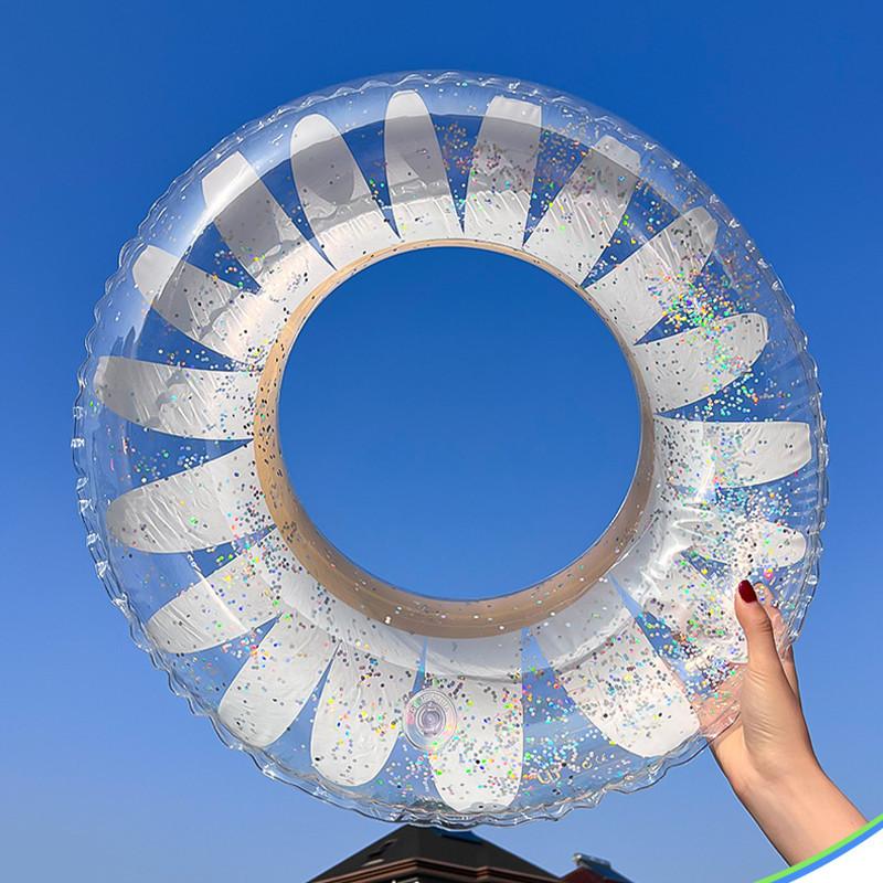 2024 New Arrival Sponge Base Ring Sunflower Thickened Underarm Swimming Ring Infant Toddler Swimming Seat Circle Eco-friendly Pvc