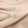 Настоящий Амазонит Драгоценный Камень 925 Стерлинговое Серебро Ювелирные Изделия Ручной Работы Кольцо на День Рождения RR-61-42