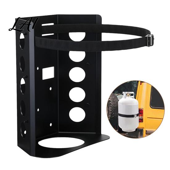 Outdoor RV Gas Holder Propane Tank Stainless Steel Adjustable Mounting Bracket Strap Design Heavy Duty Anti Scratch Bracket Rust Resistant