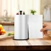 Stainless Steel Paper Towel Holder Weighted Base Roll Organizer  Kitchen Countertop