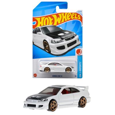 Hot Wheels Basic Car Honda Civic Si Vehicle Игрушечная мини-машина для детей от 3 лет и старше, белая HXR04