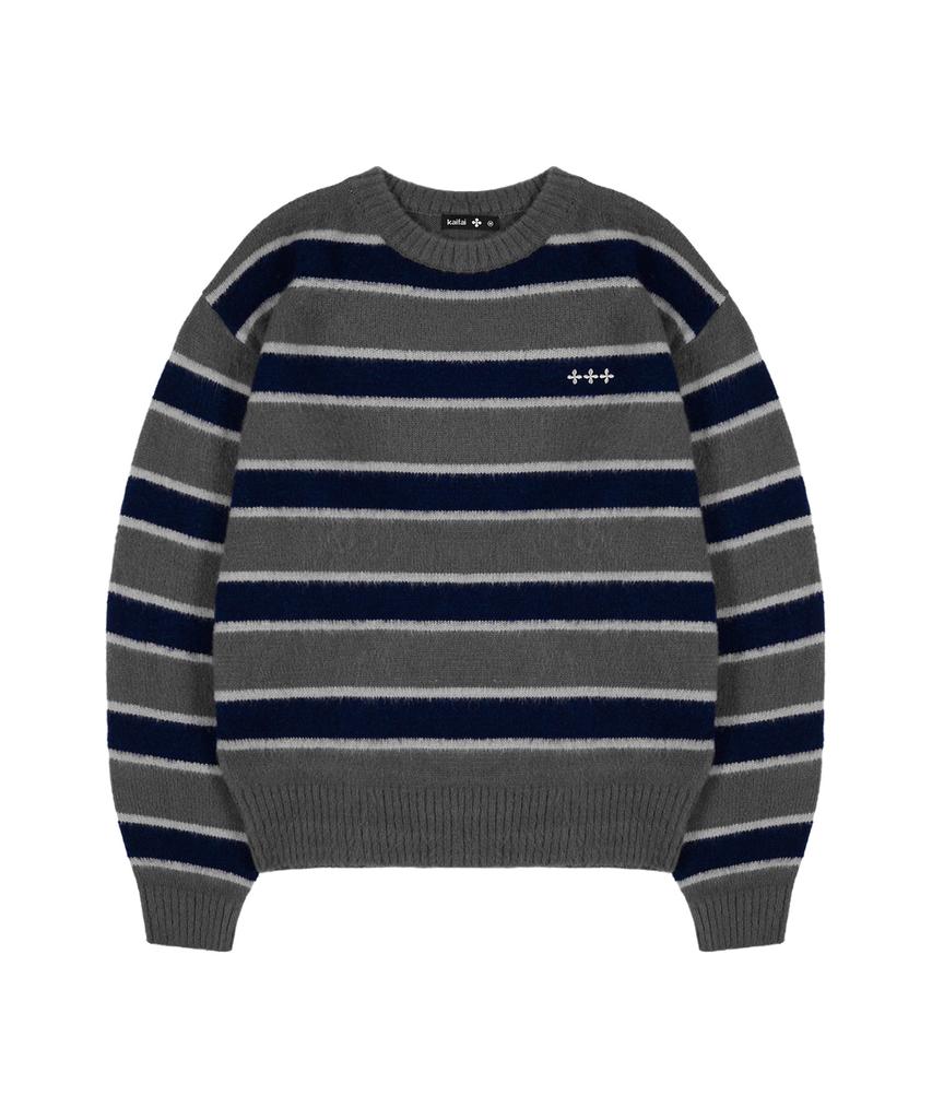 KAIFAI Kush Stripe Knit (Navy) K25Zb169
