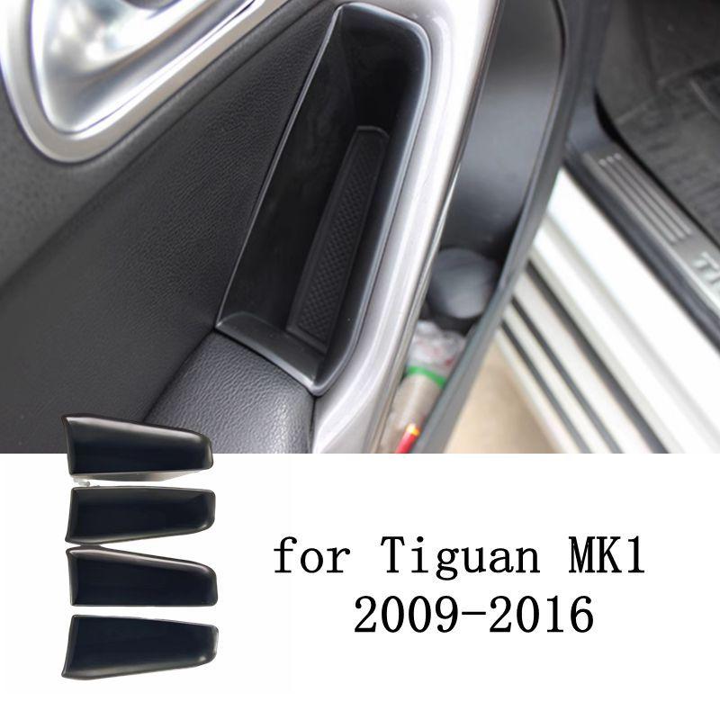 Для VW Tiguan MK1 2009 2010 2011 2012 2013 2014 - 2016 Органайзер-контейнер для хранения в подлокотнике дверной ручки автомобиля, держатель для телефона, лоток
