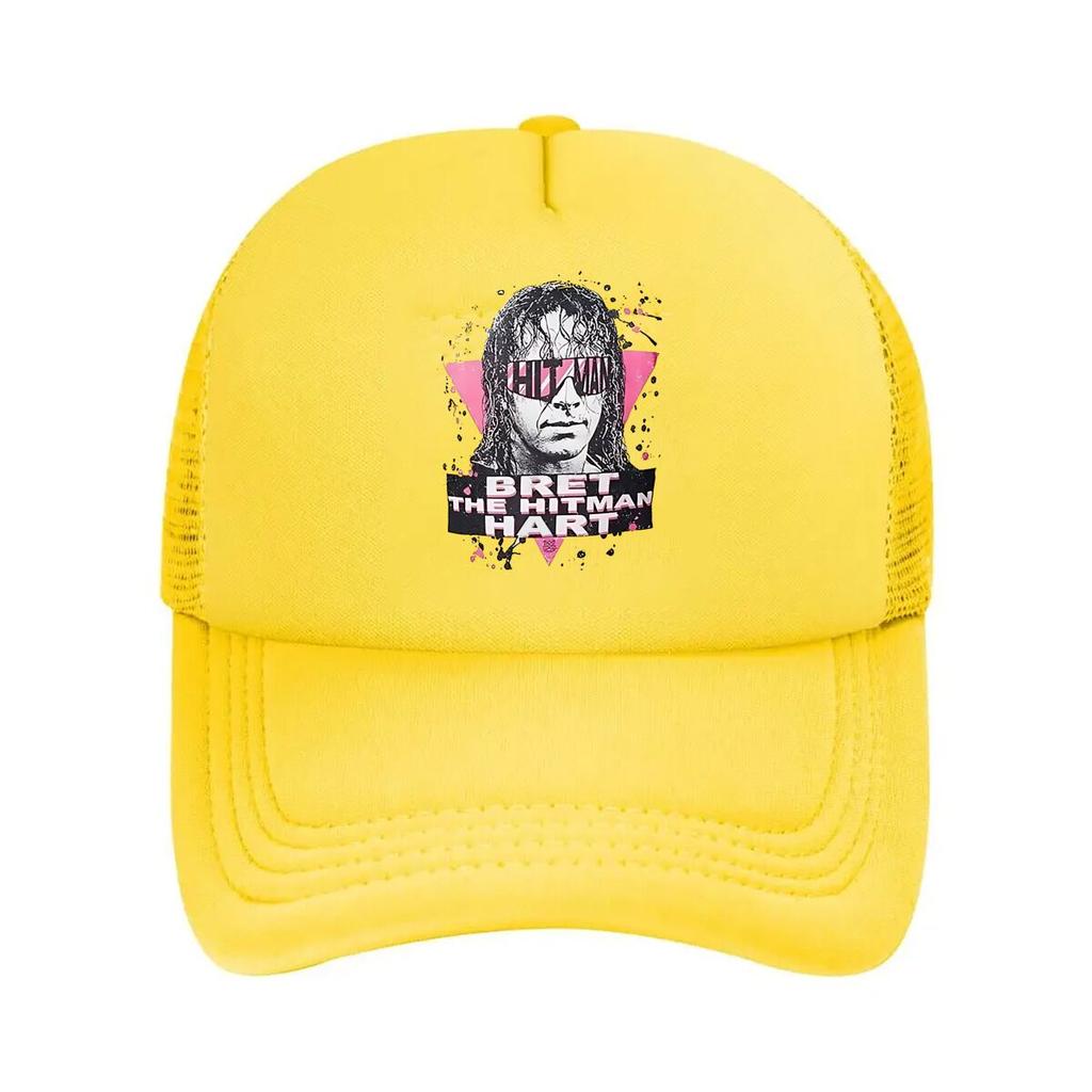 Bret The HitUnisex Hart Wrestling Legend Themed Graphic Portrait Art Mesh Baseball Cap
