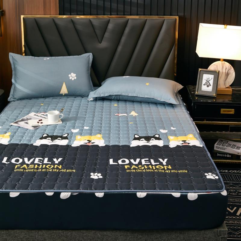 Наматрасник Моющаяся простыня на подкладке Простые покрывала Дышащий стеганый наматрасник (Без наволочки)