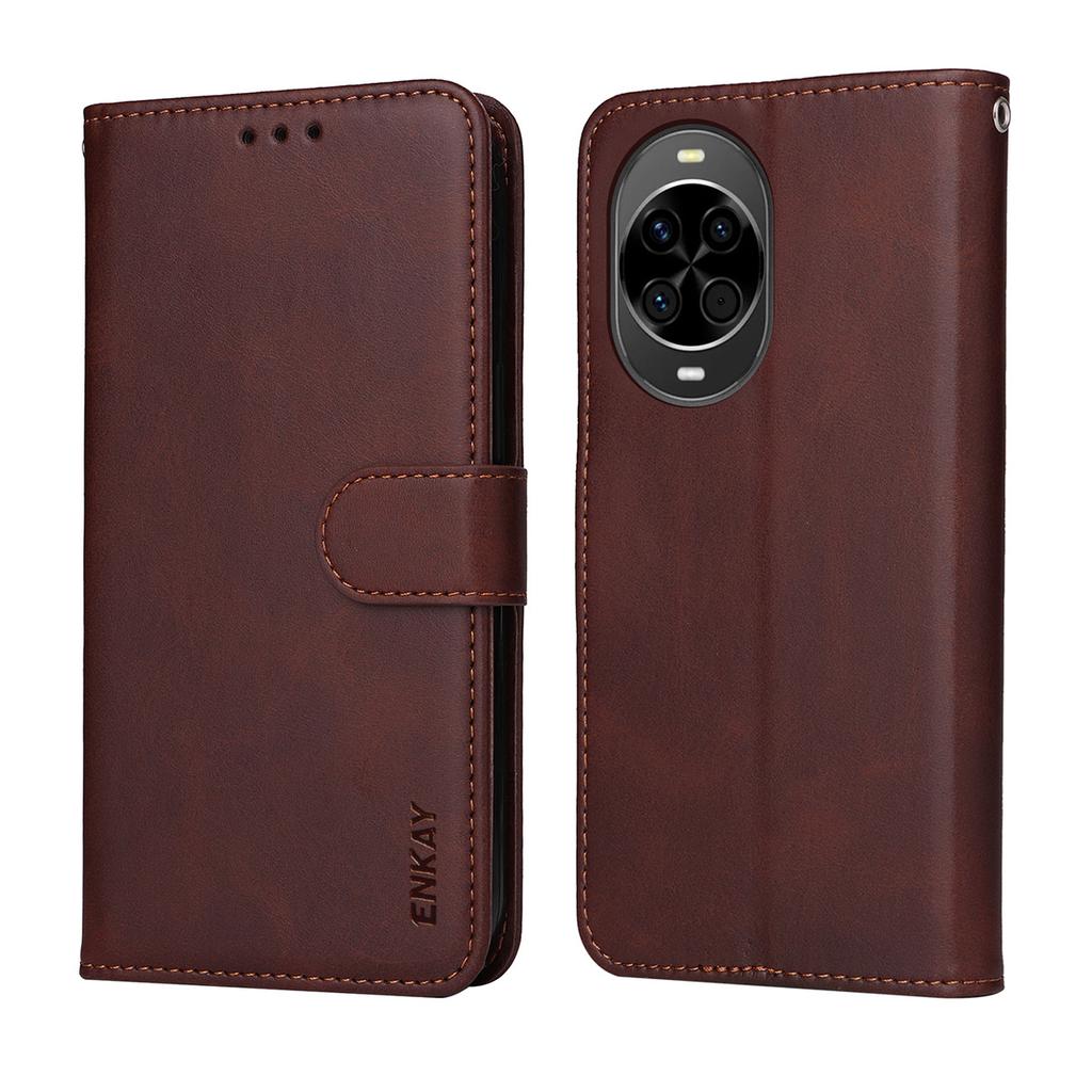 For Huawei nova 14 5G PU Leather Wallet Case Phone Stand Cover with Tempered Glass