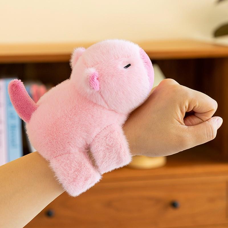 Capybara Plush Wristband Toy Soft Stuffed Animal Kids Adults Cute Handheld Pendant Accessory