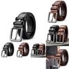 Old School Leather Belt For Men With Alloy Buckle For Casual And Formal Outfits