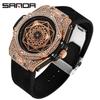 New Men's Diamond Inlaid Geometric Watches At Night Waterproof Men's Creative Quartz Watches