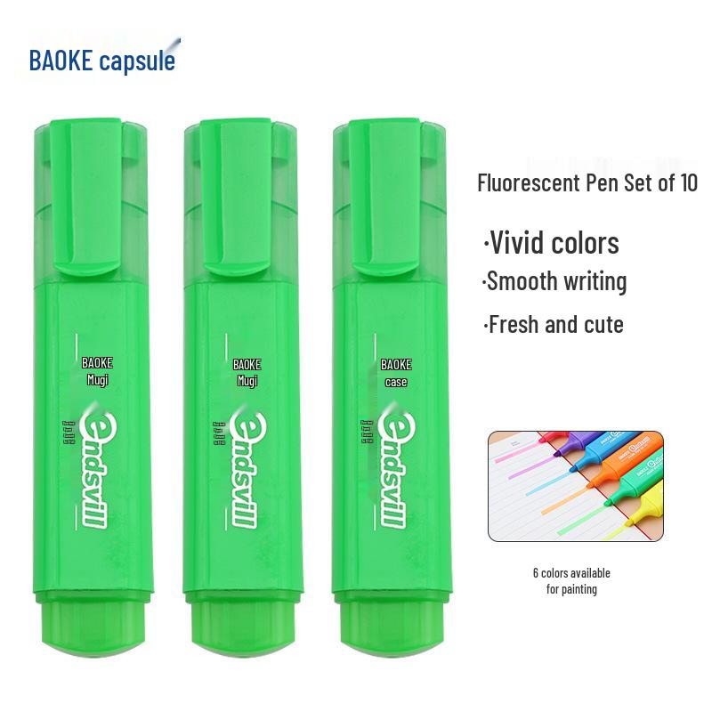 Bao Ke MP460 Fluorescent Water-Based Highlighter Pen for Note-Taking and Marking
