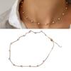 Элегантная шейная цепочка, жемчужное ожерелье, регулируемая цепочка, стильное шейное украшение, подходит для женщин, ювелирный подарок
