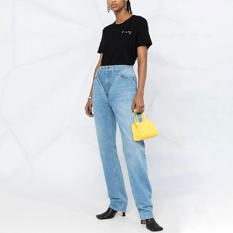 OFF WHITE Футболка Женская Черная SS21 OWAA049R21JER0011009