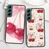Чехол для телефона с вишневым бантом для Samsung A17 A14 A24 A34 A54 A03S A04S A13 A23 A33 A53 A70 A50S A30 A40 A51 A41 A20E A73 A71 A31 A21 A2
