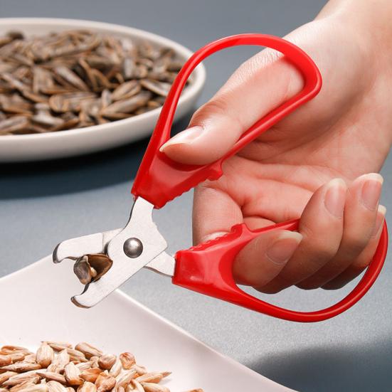 Ножницы-щипцы для взлома скорлупы орехов с эргономичной ручкой, многоразовый широко используемый инструмент «Щелкунчик» из нержавеющей стали