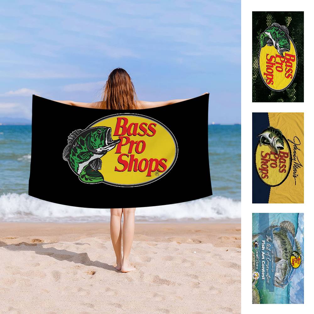 Рыболовный бренд Bass-Pro-Shops Банное полотенце Микрофибра Мягкое Впитывающее Воздухопроницаемое Для Девочек Детей Декоративное Мультяшное Пляжное Полотенце
