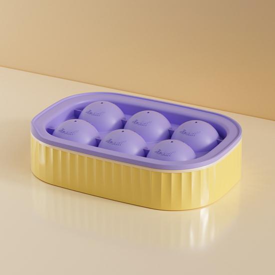 Ice Hockey Mold Reusable Spherical Ice Block Maker Easy Release Ice Tray for Whiskey Cocktails Chocolate Candy Jelly