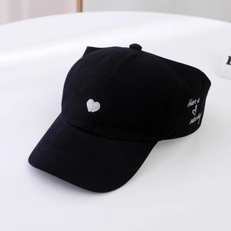 Girls Can Tie A Ponytail Hat Spring and Autumn Baseball Cap Children's Embroidered Fashionable Baseball Cap Girls Simple and Versatile Sun Protection