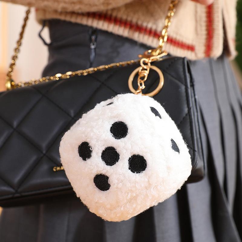Soft Dice Plush Toys EducatiAonal Game Props Stuffed Dice Pillow Lovely Keychain PendantGoods Car Styling Creative Gift