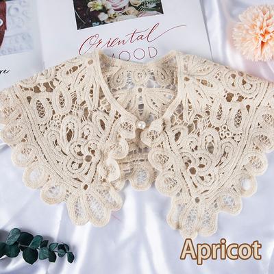 Шаль с круглым вырезом, кукла, рубашка с накладным воротником, женская полая вязаная крючком кружевная съемная рубашка